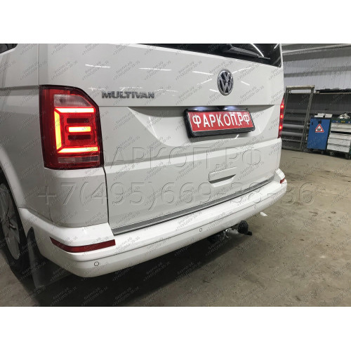V064C GALIA Полностью оцинкованный фаркоп на Volkswagen Transporter / Caravelle / Multivan T5 2003-2015, T6 2015-2024, включая 4WD, включая модели с парктрониками. Тип шара: C (горизонтальный съемный). Без выреза бампера. Нагрузки: 2800/120 кг, масса фарк