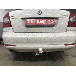 9710 Трейлер Фаркоп для Skoda Octavia II A5 лифтбек 2009-2012 без подрезки бампера. Тип шара: A. Нагрузки: 1000/50 кг, масса фаркопа 16,3 кг (без электрики в компле