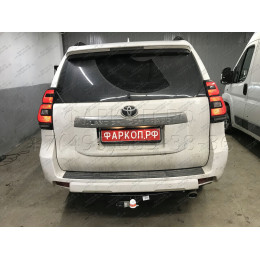 7810 Трейлер Фаркоп для Toyota Land Cruiser Prado 150 2009-2023 без снятия и подрезки бампера. Тип шара: A. Нагрузки: 1200/60 кг, масса фаркопа 16 кг (без электрики в к