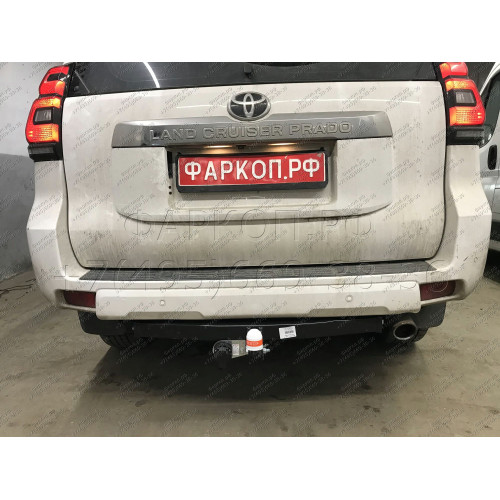 7810 Трейлер Фаркоп для Toyota Land Cruiser Prado 150 2009-2023 без снятия и подрезки бампера. Тип шара: A. Нагрузки: 1200/60 кг, масса фаркопа 16 кг (без электрики в комплекте)