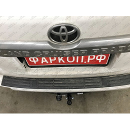 7810 Трейлер Фаркоп для Toyota Land Cruiser Prado 150 2009-2023 без снятия и подрезки бампера. Тип шара: A. Нагрузки: 1200/60 кг, масса фаркопа 16 кг (без электрики в к