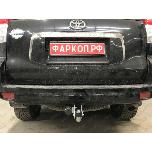 T065A GALIA Полностью оцинкованный фаркоп на Toyota Land Cruiser Prado J120 2003-2009, J150 2009-2023, Lexus GX 470 2003-2009, GX 460 2009-2023. Тип шара: A. Невидимый вырез бампера. Нагрузки: 3000/120 кг, масса фаркопа 5,62 кг