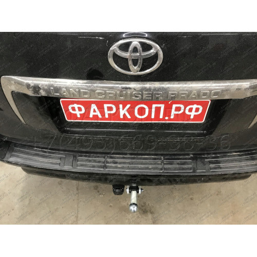 T065A GALIA Полностью оцинкованный фаркоп на Toyota Land Cruiser Prado J120 2003-2009, J150 2009-2023, Lexus GX 470 2003-2009, GX 460 2009-2023. Тип шара: A. Невидимый вырез бампера. Нагрузки: 3000/120 кг, масса фаркопа 5,62 кг