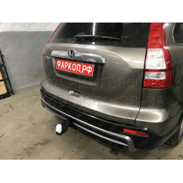 FA 0511-E Бизон Фаркоп на Honda CR-V 2006-2013. Требуется подрезка бампера. Тип шара: E (легкосъемный шар под квадрат). Нагрузки: 2500/120 кг. Не комплектуется 