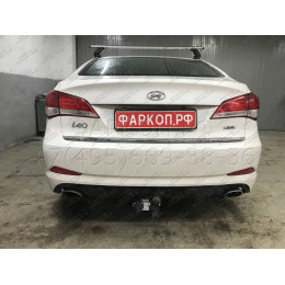 HY 31 AVTOS Фаркоп на Hyundai i40 2012-2019. Необходима подрезка бампера. Тип шара: A. Нагрузки: 1800/80 кг, масса фаркопа 17 кг (без электрики в комплекте)