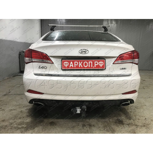 HY 31 AVTOS Фаркоп на Hyundai i40 2012-2019. Необходима подрезка бампера. Тип шара: A. Нагрузки: 1800/80 кг, масса фаркопа 17 кг (без электрики в комплекте)