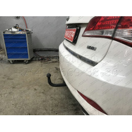 HY 31 AVTOS Фаркоп на Hyundai i40 2012-2019. Необходима подрезка бампера. Тип шара: A. Нагрузки: 1800/80 кг, масса фаркопа 17 кг (без электрики в комплекте)