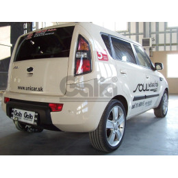 K034C GALIA Полностью оцинкованный фаркоп на Kia Soul 2008-2014. Тип шара: C (горизонтальный съемный). Установка без снятия и выреза бампера. Нагрузки: 1300/6