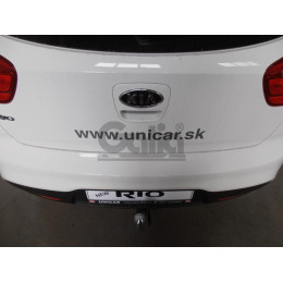 K037A GALIA Полностью оцинкованный фаркоп на Kia Rio III хетчбек/седан 2011-2017. Тип шара: A. Установка без снятия и выреза бампера. Нагрузки: 1200/50 кг, масс