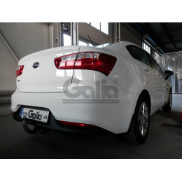 K037A GALIA Полностью оцинкованный фаркоп на Kia Rio III хетчбек/седан 2011-2017. Тип шара: A. Установка без снятия и выреза бампера. Нагрузки: 1200/50 кг, масс