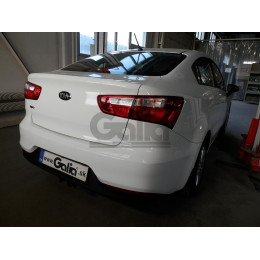 K037A GALIA Полностью оцинкованный фаркоп на Kia Rio III хетчбек/седан 2011-2017. Тип шара: A. Установка без снятия и выреза бампера. Нагрузки: 1200/50 кг, масс