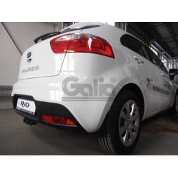 K037A GALIA Полностью оцинкованный фаркоп на Kia Rio III хетчбек/седан 2011-2017. Тип шара: A. Установка без снятия и выреза бампера. Нагрузки: 1200/50 кг, масс