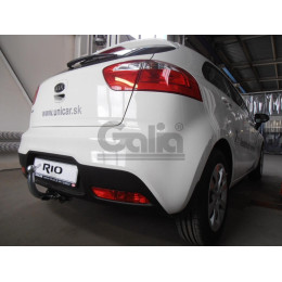 K037A GALIA Полностью оцинкованный фаркоп на Kia Rio III хетчбек/седан 2011-2017. Тип шара: A. Установка без снятия и выреза бампера. Нагрузки: 1200/50 кг, масс