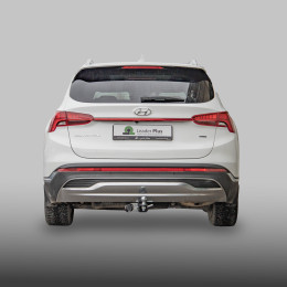 K132-E Лидер-плюс ТСУ для Hyundai Santa Fe 2021-2023 без снятия и выреза бампера. Тип шара: E. Нагрузки: 1500/100 кг, масса фаркопа 18,5 кг (без электрики в комплект