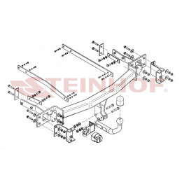 M-126 STEINHOF Фаркоп на Mercedes E-Class седан w211 03/2002-02/2009 без подрезки бампера. Тип шара: A. Нагрузки: 2200/90 кг, масса фаркопа 22,4 кг (без электрики в комплек
