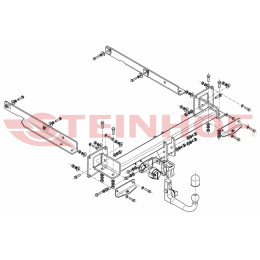 M-143 STEINHOF Фаркоп на Mercedes GL-Class x166 2012-2016, Mercedes GLS-Class x166 2016-2019, Mercedes GL-Class x164 2006-2012 без подрезки бампера. Тип шара: AV (вертикальное быстросъемное кре