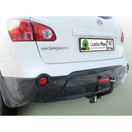 N121-A Лидер-плюс ТСУ для Nissan Qashqai 2007-2014 (необходима подрезка бампера), Qashqai 2014-2021, в т.ч. Qashqai +2 (без выреза бампера). Нагрузки: 1500/75 кг, масса фаркоп