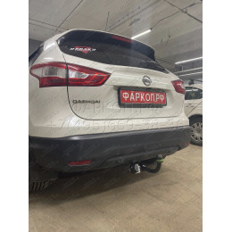 N121-A Лидер-плюс ТСУ для Nissan Qashqai 2007-2014 (необходима подрезка бампера), Qashqai 2014-2021, в т.ч. Qashqai +2 (без выреза бампера). Нагрузки: 1500/75 кг, масса фаркоп