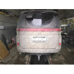 H.N24.E HALTY Фаркоп на Nissan Elgrand E51 2WD/4WD 2002-2010 без подрезки бампера. Тип шара: E. Нагрузки: 750/75 кг, масса фаркопа 18,5 кг