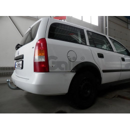 O009C GALIA Полностью оцинкованный фаркоп на Opel Astra G универсал 1998-2004. Тип шара: C (горизонтальный съемный). Установка без снятия и выреза бампера. 