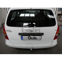 O009C GALIA Полностью оцинкованный фаркоп на Opel Astra G универсал 1998-2004. Тип шара: C (горизонтальный съемный). Установка без снятия и выреза бампера. 