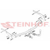 R-036 STEINHOF Фаркоп на Renault Espace 2002-2014, Renault Grand Espace 2003-2014 без подрезки бампера. Тип шара: AH (горизонтальное быстросъемное крепление шара на ключе). Нагрузки: 2000/80 кг, масса фаркопа 24,28 кг (без электрики в комплекте)