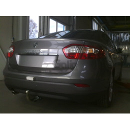 R089A GALIA Полностью оцинкованный фаркоп на Renault Fluence седан 2010-2015. Подрозетник убирается за бампер. Тип шара: A. Невидимый вырез бампера. Нагрузки
