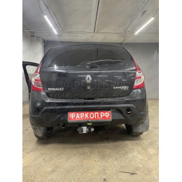 R107-A Лидер-плюс ТСУ для Renault Sandero хетчбек 2009-2014 без снятия и выреза бампера. Нагрузки: 1200/75 кг, масса фаркопа 20,5 кг (без электрики в комплекте)