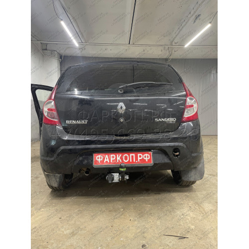 R107-A Лидер-плюс ТСУ для Renault Sandero хетчбек 2009-2014 без снятия и выреза бампера. Нагрузки: 1200/75 кг, масса фаркопа 20,5 кг (без электрики в комплекте)