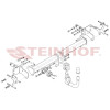 S-483 STEINHOF Фаркоп на KGM Korando 2023-, SsangYong Korando (CW) 2WD/4WD (также AdBlue) 2019-2023. Требуется подрезка бампера. Тип шара: AV (вертикальное быстросъемное крепление шара на ключе). Нагрузки: 2100/120 кг, масса фаркопа 17,1 кг (без электрики