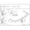 S074A GALIA Полностью оцинкованный фаркоп на SEAT Altea 2004-2015, SEAT Leon 2005-2013. Тип шара: A. Подрезка бампера. Нагрузки: 1600/75 кг, масса фаркопа 17,01 кг