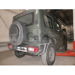 S137C GALIA Полностью оцинкованный фаркоп на Suzuki Jimny 2018-. Тип шара: C (горизонтальный съемный). Установка без выреза бампера. Нагрузки: 1400/75 кг, масс