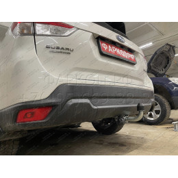 S140C GALIA Полностью оцинкованный фаркоп на Subaru Forester 2018-2024, 2024-. Тип шара: C (горизонтальный съемный). Невидимый вырез бампера. Нагрузки: 2265/100 кг, м