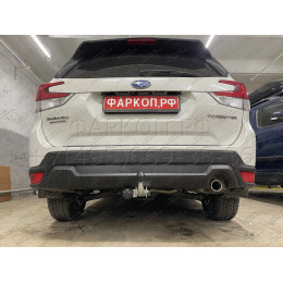 S140C GALIA Полностью оцинкованный фаркоп на Subaru Forester 2018-2024, 2024-. Тип шара: C (горизонтальный съемный). Невидимый вырез бампера. Нагрузки: 2265/100 кг, м