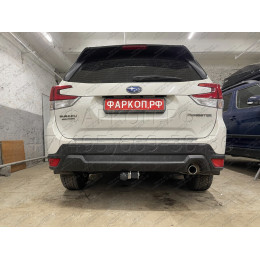 S140C GALIA Полностью оцинкованный фаркоп на Subaru Forester 2018-2024, 2024-. Тип шара: C (горизонтальный съемный). Невидимый вырез бампера. Нагрузки: 2265/100 кг, м