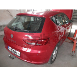 S146C GALIA Полностью оцинкованный фаркоп на SEAT Leon 2017-2020, 2020-. Подрозетник убирается за бампер. Тип шара: C (горизонтальный съемный). Установка без 