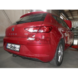 S146C GALIA Полностью оцинкованный фаркоп на SEAT Leon 2017-2020, 2020-. Подрозетник убирается за бампер. Тип шара: C (горизонтальный съемный). Установка без 