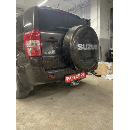 S406-F Лидер-плюс ТСУ для Suzuki Grand Vitara 2005-2015 (только JB420, JB424W). Требуется подрезка бампера. Нагрузки: 2000/100 кг, масса фаркопа 14,84 кг (без электрики в к