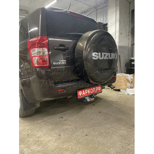 S406-F Лидер-плюс ТСУ для Suzuki Grand Vitara 2005-2015 (только JB420, JB424W). Требуется подрезка бампера. Нагрузки: 2000/100 кг, масса фаркопа 14,84 кг (без электрики в комплекте)