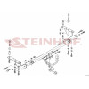 T-104 STEINHOF Фаркоп на Toyota Avensis седан/лифтбек T25 04/2003-2009 без снятия и подрезки бампера. Тип шара: A. Нагрузки: 1550/75 кг, масса фаркопа 18,4 кг (без электрики в комплекте)