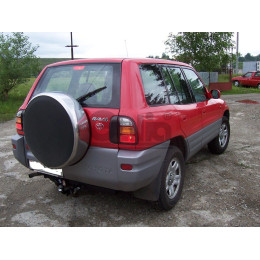 T030A GALIA Полностью оцинкованный фаркоп на Toyota RAV4 1995-2000. Тип шара: A. Установка без снятия и выреза бампера. Нагрузки: 1750/75 кг, масса фаркопа 13,25 к