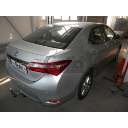 T064A GALIA Полностью оцинкованный фаркоп на Toyota Corolla седан E170 2013-2019. Тип шара: A. Невидимый вырез бампера. Нагрузки: 1600/75 кг, масса фаркопа 15,22 кг