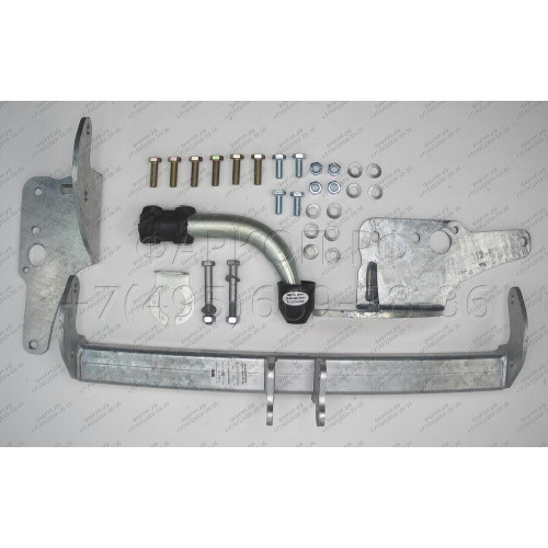 T064A GALIA Полностью оцинкованный фаркоп на Toyota Corolla седан E170 2013-2019. Тип шара: A. Невидимый вырез бампера. Нагрузки: 1600/75 кг, масса фаркопа 15,22 кг