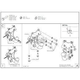 T065A GALIA Полностью оцинкованный фаркоп на Toyota Land Cruiser Prado J120 2003-2009, J150 2009-2023, Lexus GX 470 2003-2009, GX 460 2009-2023. Тип шара: A. Невидимый вырез бампера. Нагрузк