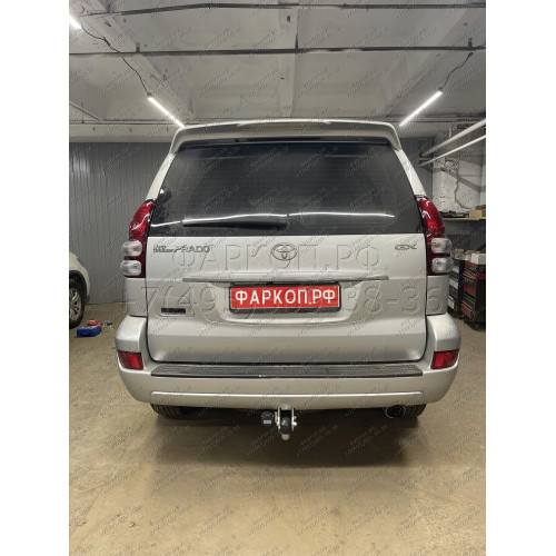 T065A GALIA Полностью оцинкованный фаркоп на Toyota Land Cruiser Prado J120 2003-2009, J150 2009-2023, Lexus GX 470 2003-2009, GX 460 2009-2023. Тип шара: A. Невидимый вырез бампера. Нагрузки: 3000/120 кг, масса фаркопа 5,62 кг