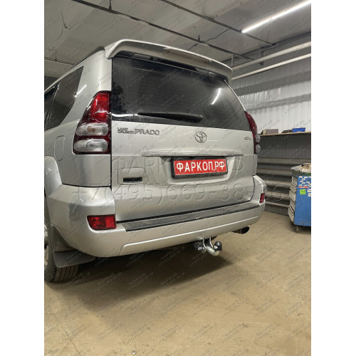 T065A GALIA Полностью оцинкованный фаркоп на Toyota Land Cruiser Prado J120 2003-2009, J150 2009-2023, Lexus GX 470 2003-2009, GX 460 2009-2023. Тип шара: A. Невидимый вырез бампера. Нагрузки: 3000/120 кг, масса фаркопа 5,62 кг