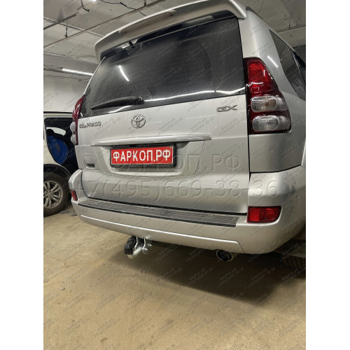 T065A GALIA Полностью оцинкованный фаркоп на Toyota Land Cruiser Prado J120 2003-2009, J150 2009-2023, Lexus GX 470 2003-2009, GX 460 2009-2023. Тип шара: A. Невидимый вырез бампера. Нагрузки: 3000/120 кг, масса фаркопа 5,62 кг