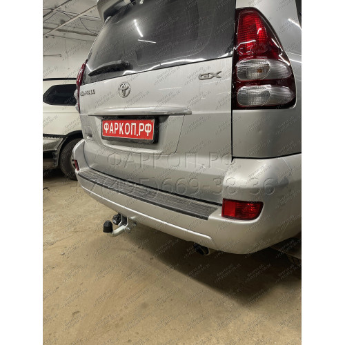 T065A GALIA Полностью оцинкованный фаркоп на Toyota Land Cruiser Prado J120 2003-2009, J150 2009-2023, Lexus GX 470 2003-2009, GX 460 2009-2023. Тип шара: A. Невидимый вырез бампера. Нагрузки: 3000/120 кг, масса фаркопа 5,62 кг