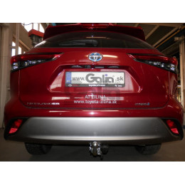 T077C GALIA Полностью оцинкованный фаркоп на Toyota Highlander 2021-. Тип шара: C (горизонтальный съемный). Без подрезки бампера. Нагрузки: 2200/100 кг, масса фар