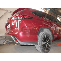 T077C GALIA Полностью оцинкованный фаркоп на Toyota Highlander 2021-. Тип шара: C (горизонтальный съемный). Без подрезки бампера. Нагрузки: 2200/100 кг, масса фар